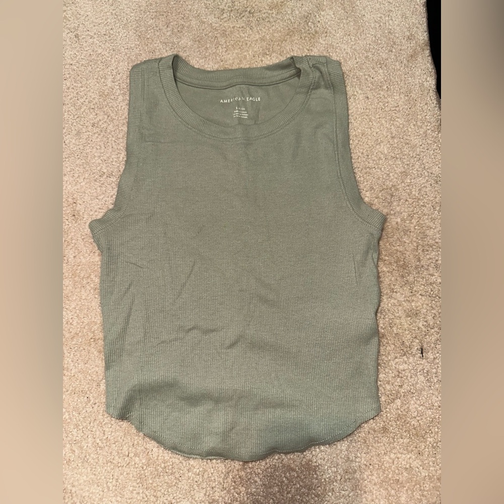 American Eagle Outfitters Green Muscle Tee